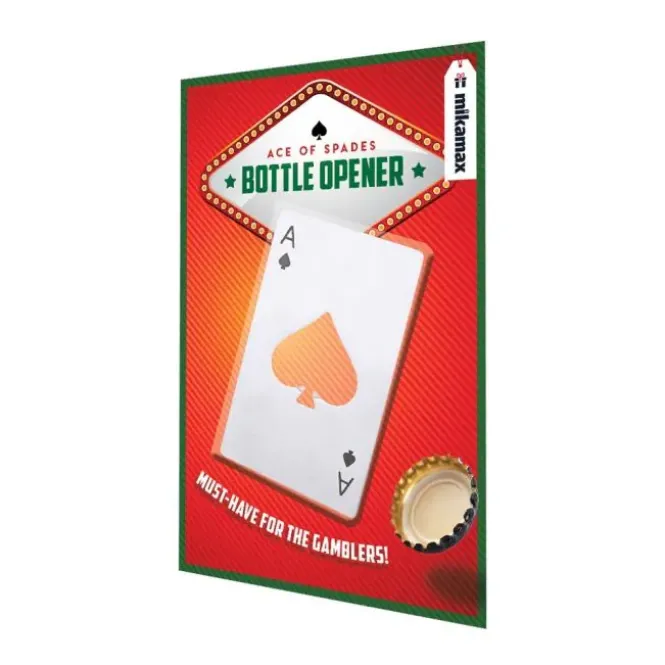 Ace Bottle Opener - Schoppen Aas - Flesopener - 6x9 cm