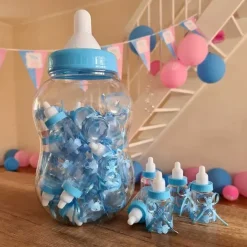 Baby Bottle Set - Mega baby fles babyshower - Blauw en Roze