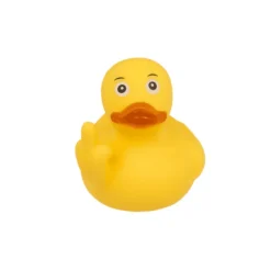 Badeend met Middelvinger