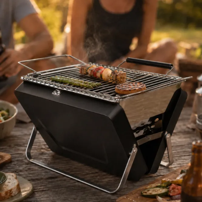 BBQ Briefcase Grill - Koffer BBQ - Opvouwbaar - Incl. Rooster