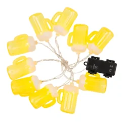 Bierglazen Lichtslinger 160 cm - 10 LED Lampjes - Batterij - Feestdecoratie
