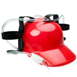 Bier Helm Blauw, Geel of Rood - 2 blikjes - Handsfree Drinken