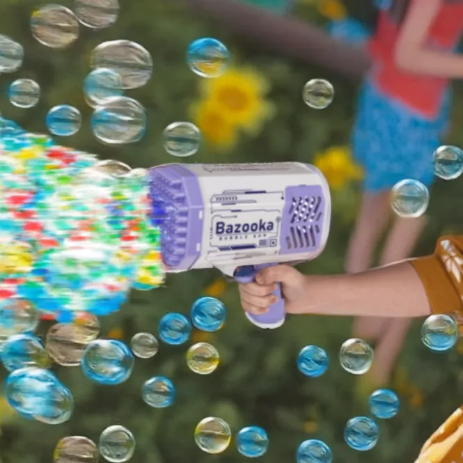 Bubble Gun Bazooka - Elektrisch Bellenblaaspistool met LED-verlichting