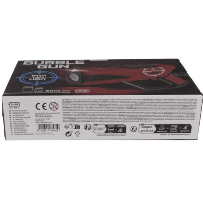 Bubble Gun met LED - Rood of Blauw - Bellenblaaspistool 25 cm