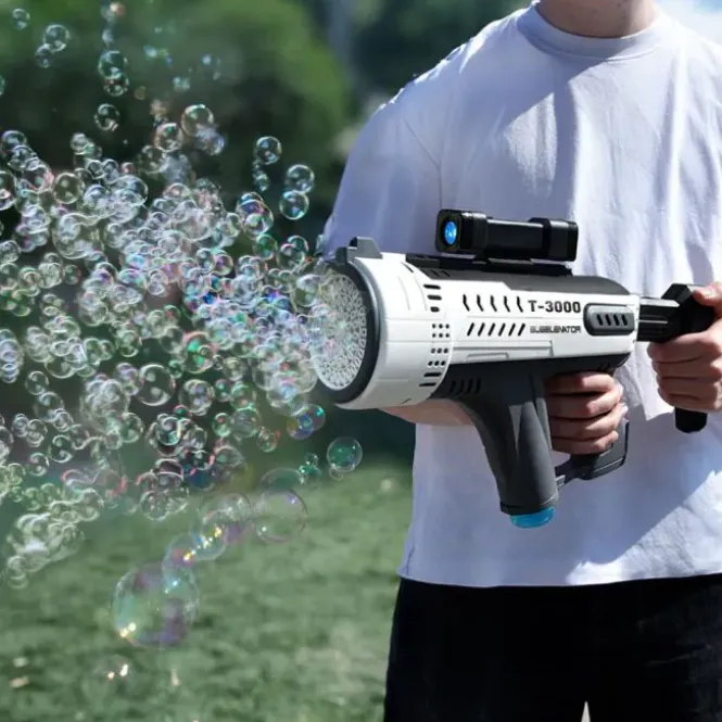BubbleNator T-3000 Bubbelmachine - 57 bellen - Lichtshow - Oplaadbaar