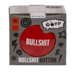 Bullshit Button - Grappige Geluidknop - 6 Geluiden - Compact 9 cm