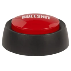 Bullshit Button - Grappige Geluidknop - 6 Geluiden - Compact 9 cm
