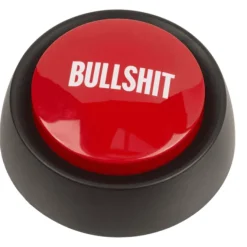 Bullshit Button - Grappige Geluidknop - 6 Geluiden - Compact 9 cm
