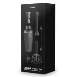 Cocktail Shaker Set - Mat Zwart - 8 Delige Set - 700ml
