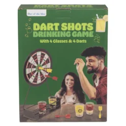 Dart Shots Drankspel - Magnetisch Dartbord met 4 Shotglaasjes