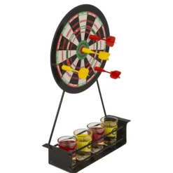 Dart Shots Drankspel - Magnetisch Dartbord met 4 Shotglaasjes