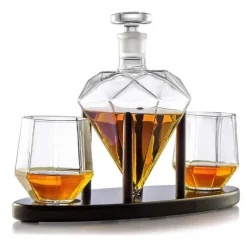 Deluxe Diamond Decanter Set - Complete Set - 850 ml