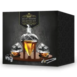 Deluxe Diamond Decanter Set - Complete Set - 850 ml