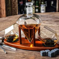 Deluxe Diamond Decanter Set - Complete Set - 850 ml