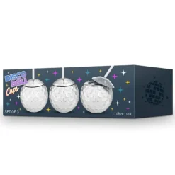 Discobal bekers - Disco Ball Cups - Opvallende Feest Drinkbekers - Set van 3