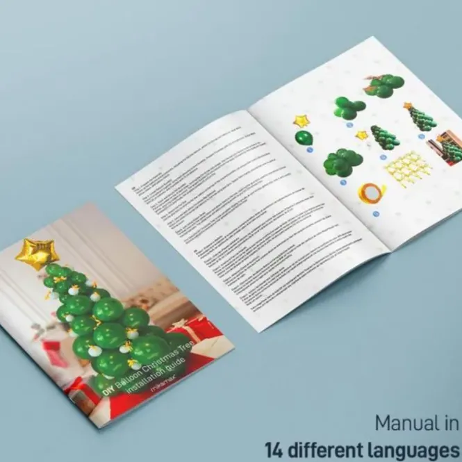 DIY Balloon Christmas Tree -195 cm -66 ballonnen - Ster Piek