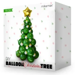 DIY Balloon Christmas Tree -195 cm -66 ballonnen - Ster Piek