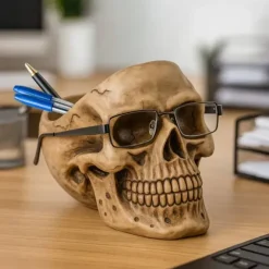 Doodshoofd pennenbak - Brilhouder - Pennebak - Bureau Opberger