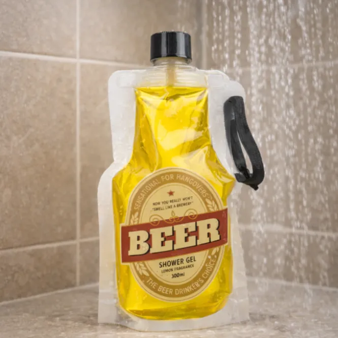 Douchegel Bier - 300 ml in PET-zak - Grappig Cadeau voor Mannen