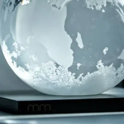 Earth Storm Glass Baroscoop - Incl. Zwarte Houten Voet Ø10cm