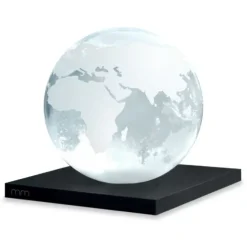 Earth Storm Glass Baroscoop - Incl. Zwarte Houten Voet Ø10cm