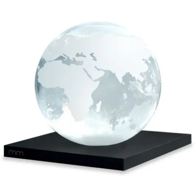 Earth Storm Glass Baroscoop - Incl. Zwarte Houten Voet Ø10cm