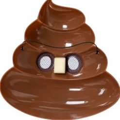 Emoji Poephoofd Masker - Plastic - Verkleedmasker