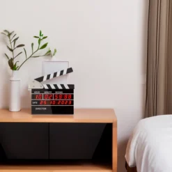 Filmklapper Wekker - 22x22 cm - Hollywood Design