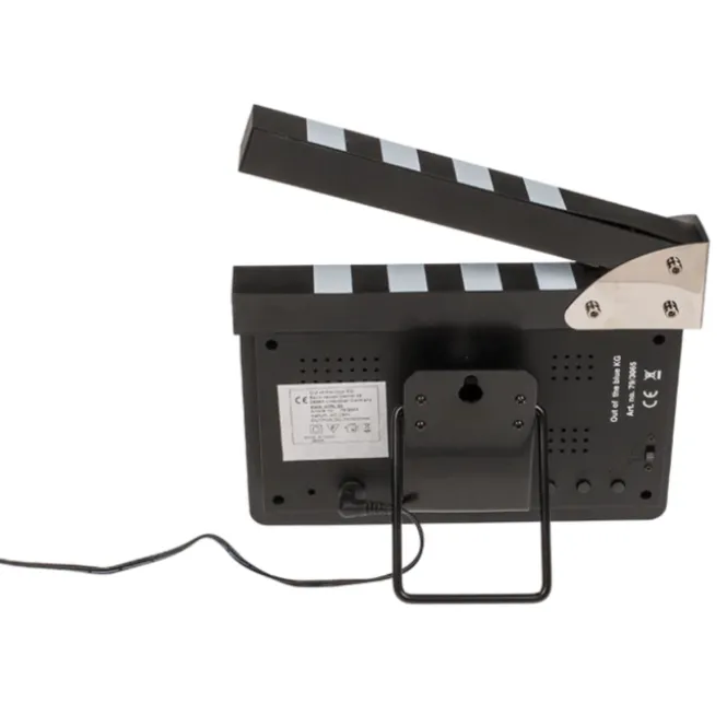 Filmklapper Wekker - 22x22 cm - Hollywood Design