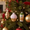 Glazen Figuur Kerstballen - Koffie, Croissant & Cupcake