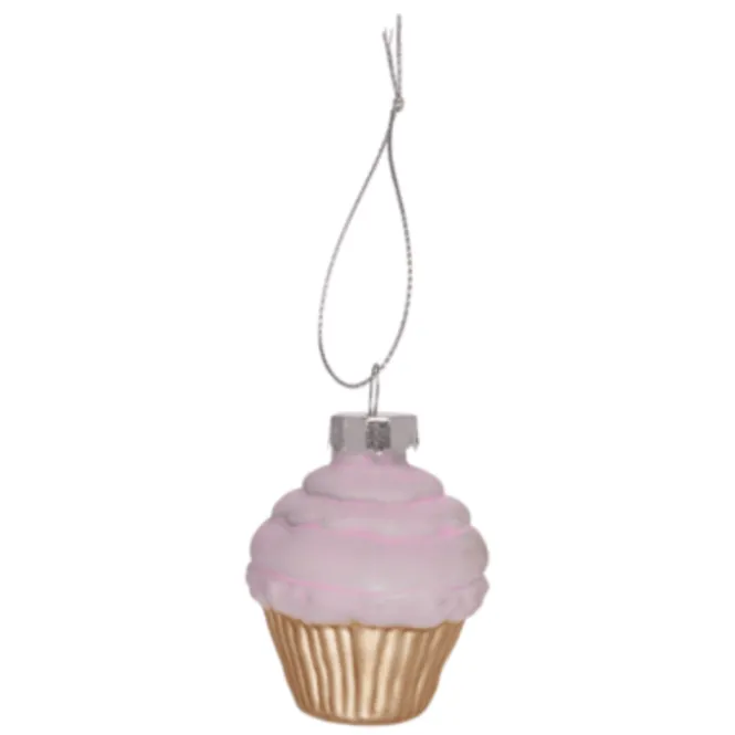 Glazen Figuur Kerstballen - Koffie, Croissant & Cupcake