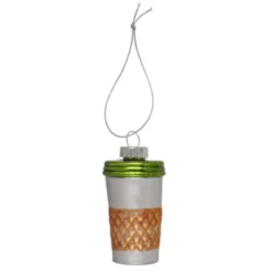 Glazen Figuur Kerstballen - Koffie, Croissant & Cupcake