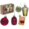 Glazen kerstballen set - Bubble Tea, Macaron, Wafel - 3 stuks