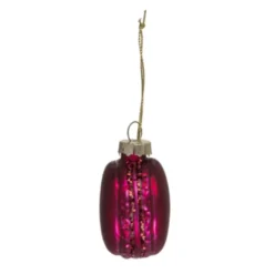 Glazen kerstballen set - Bubble Tea, Macaron, Wafel - 3 stuks