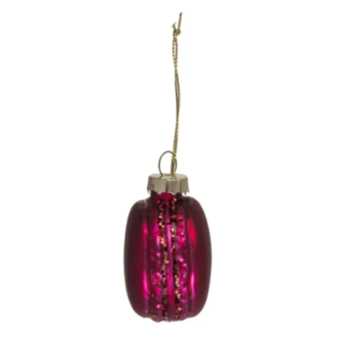Glazen kerstballen set - Bubble Tea, Macaron, Wafel - 3 stuks