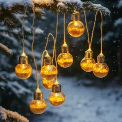 Glitterlampjes - Lichtslinger met 10 LED - 1,7m - Werkt op AA-batterijen