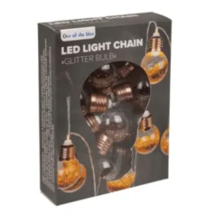 Glitterlampjes - Lichtslinger met 10 LED - 1,7m - Werkt op AA-batterijen