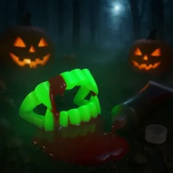Glow in the Dark Tanden - Incl. Nep Bloed - Vampieren Set