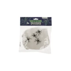 Glow Spiderweb - Glow in the Dark Spinnenweb - Inclusief 4 Spinnen