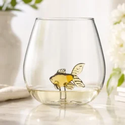 Goldfish In A Glass - 550ml - Premium Drinkglas met 3D Goudvis