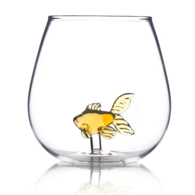 Goldfish In A Glass - 550ml - Premium Drinkglas met 3D Goudvis