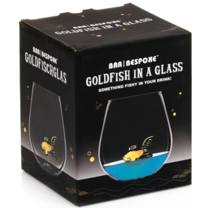 Goldfish In A Glass - 550ml - Premium Drinkglas met 3D Goudvis