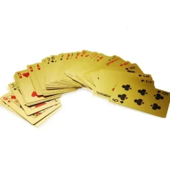 Gold Playing Cards In Box - Water Proof - 54 Kaarten