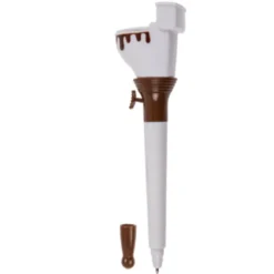 Grappige pen met toilet en drol - 18,5 cm