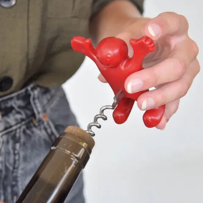 Happy Man Set - Set van 3 - Fles Opener, Stopper en Kurkentrekker