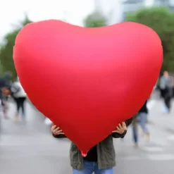 Hart Ballon XXL - Folie - 140 cm - Rood - Romantisch Cadeau