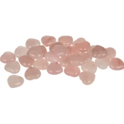 Hartvormige rozenkwarts - Heart shaped rose quartz
