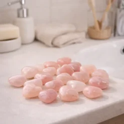 Hartvormige rozenkwarts - Heart shaped rose quartz