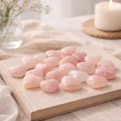 Hartvormige rozenkwarts - Heart shaped rose quartz