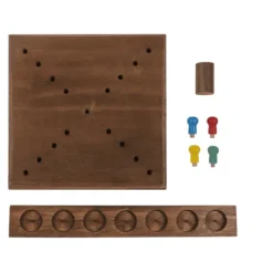 Houten Ring Toss Drinking Game - 32,5 cm - 4 Shotglaasjes